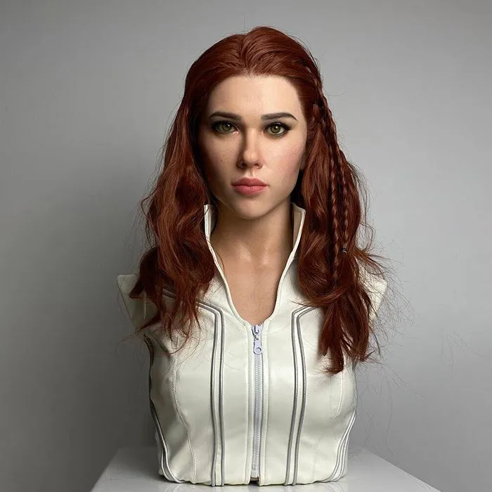 Black Widow Lifelike Silicone Bust